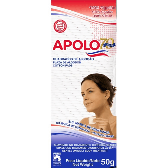 Algodao Apolo Quadrado Facial 50g